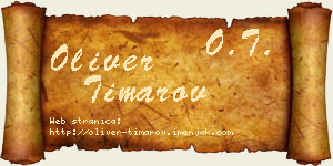 Oliver Timarov vizit kartica